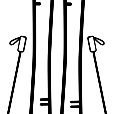 Ski Board and Poles Thumbnail