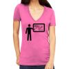 Tultex 214 - Ladies' Slim Fit Fine Jersey V-Neck Thumbnail