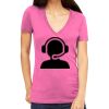 Tultex 214 - Ladies' Slim Fit Fine Jersey V-Neck Thumbnail