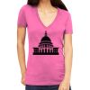 Tultex 214 - Ladies' Slim Fit Fine Jersey V-Neck Thumbnail