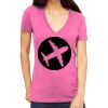Tultex 214 - Ladies' Slim Fit Fine Jersey V-Neck Thumbnail